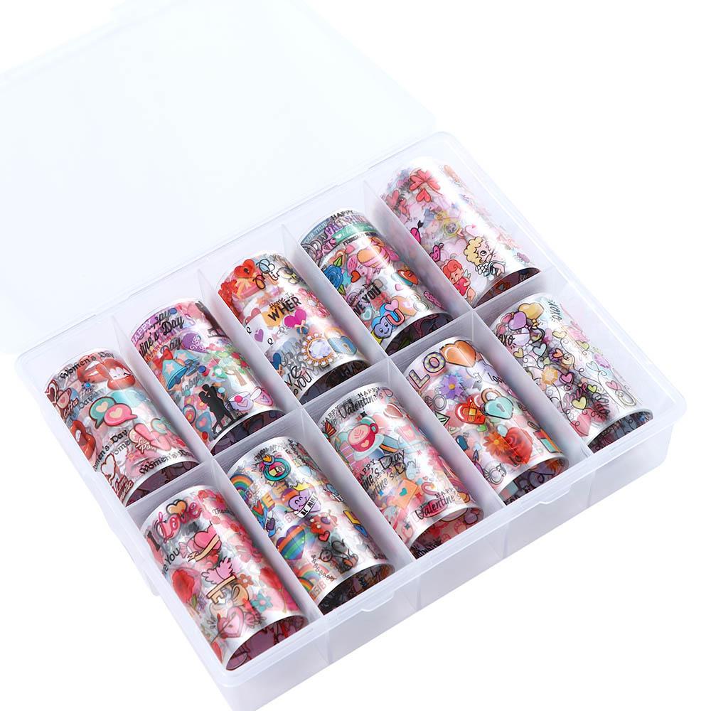 OCEANMAP Set 10 Miếng Dán Móng Tay Họa Tiết Valentine Độc Đáo