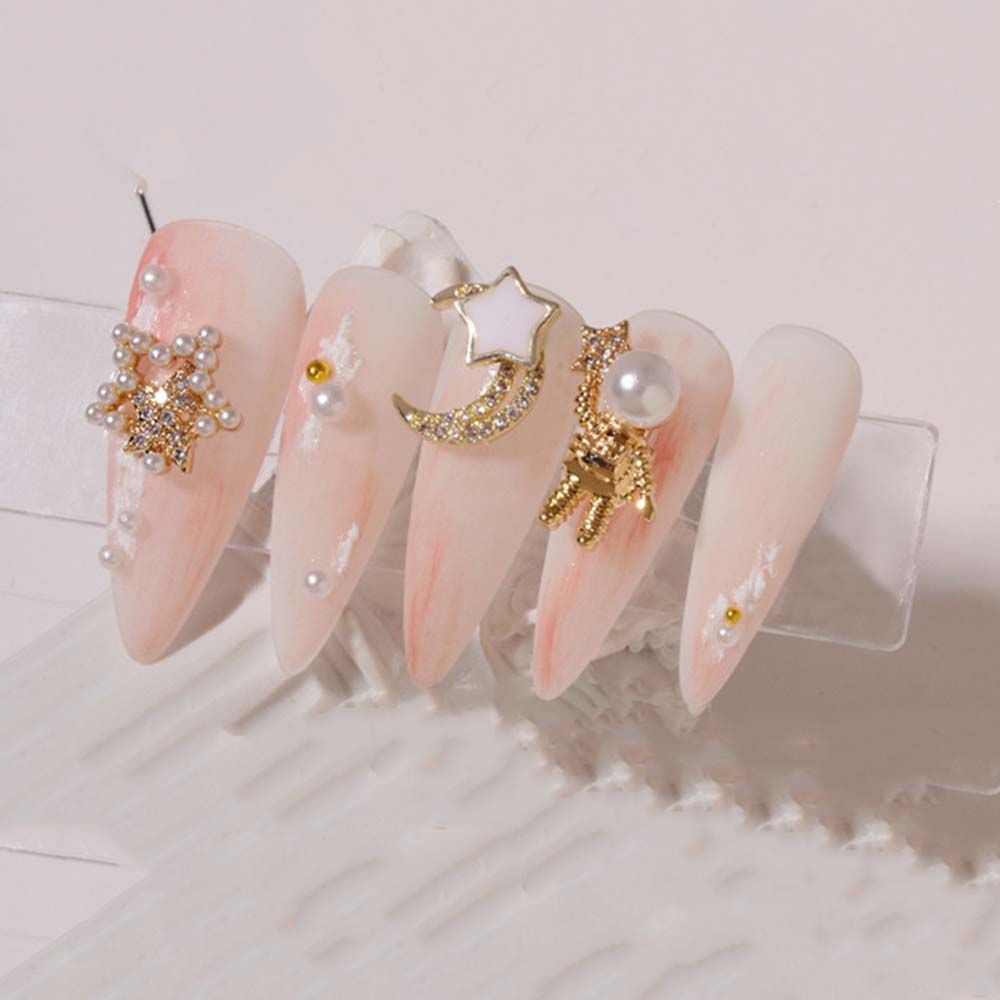 [Hàng mới về] Phụ kiện trang trí móng tay hình ngôi sao năm cánh 3D làm thủ công