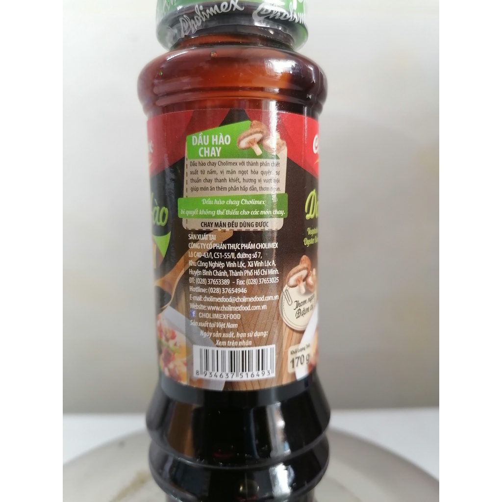 [Chai mini 170g – Nắp Xanh] DẦU HÀO CHAY [VN] CHOLIMEX Vegan Oyster Sauce (alc-hk)