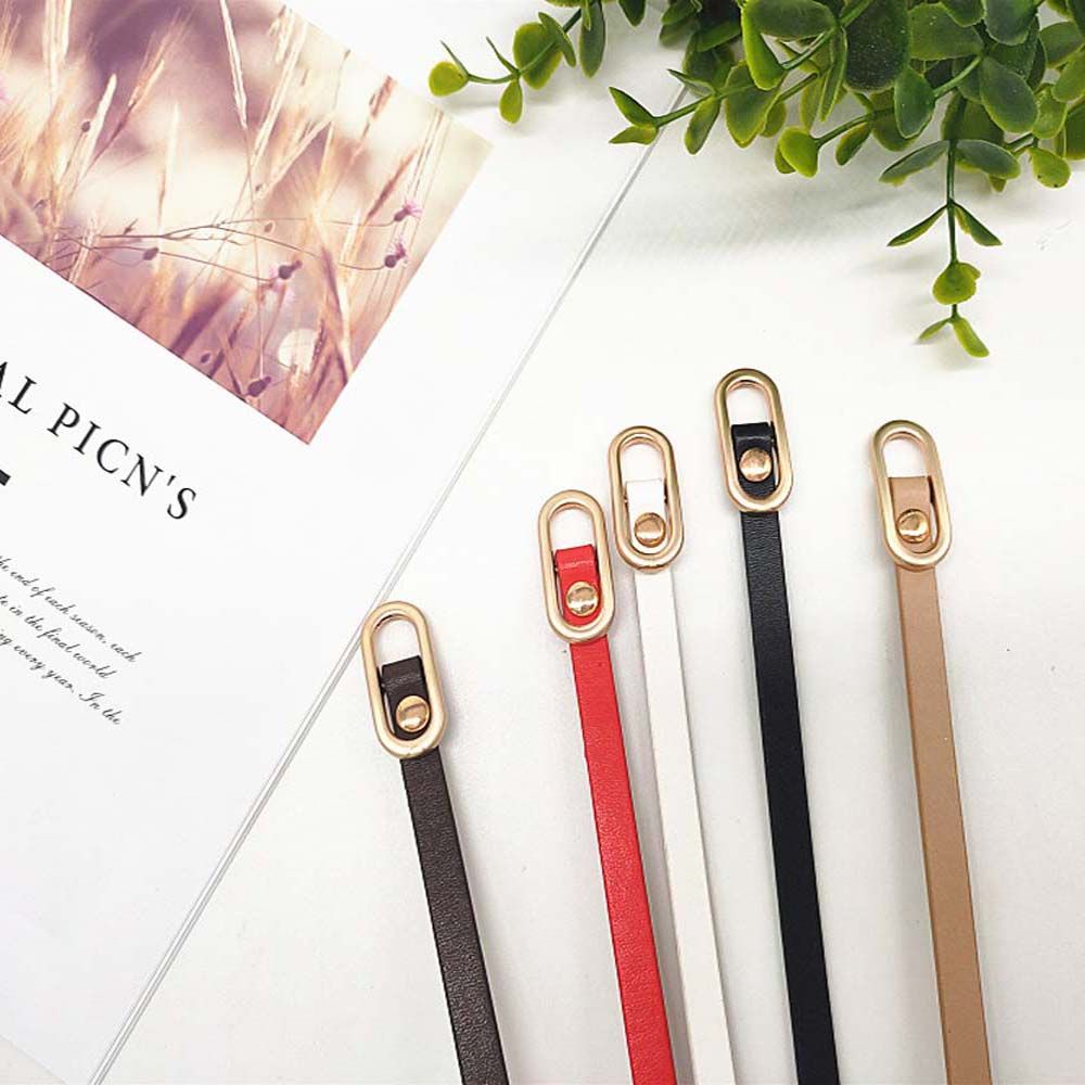 Thắt Lưng Da Bò Màu Trơn Không Bị Rách Thời Trang Cho Nữ