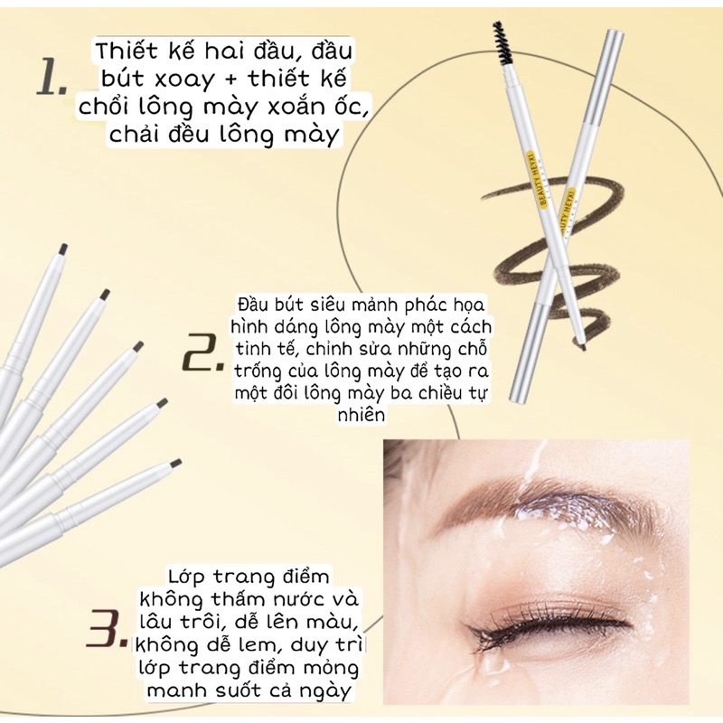 Heyxi-Kẻ mày ngòi mảnh nhỏ 1.5mm dễ kẻ, chống nước tốt | BigBuy360 - bigbuy360.vn