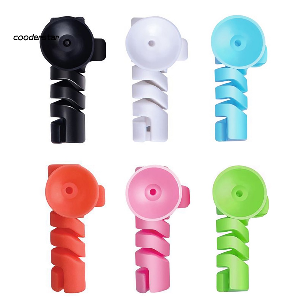 Set 2 Phụ Kiện Bảo Vệ Dây Cáp Sạc Hình Xoắn Ốc Tiện Lợi Mềm