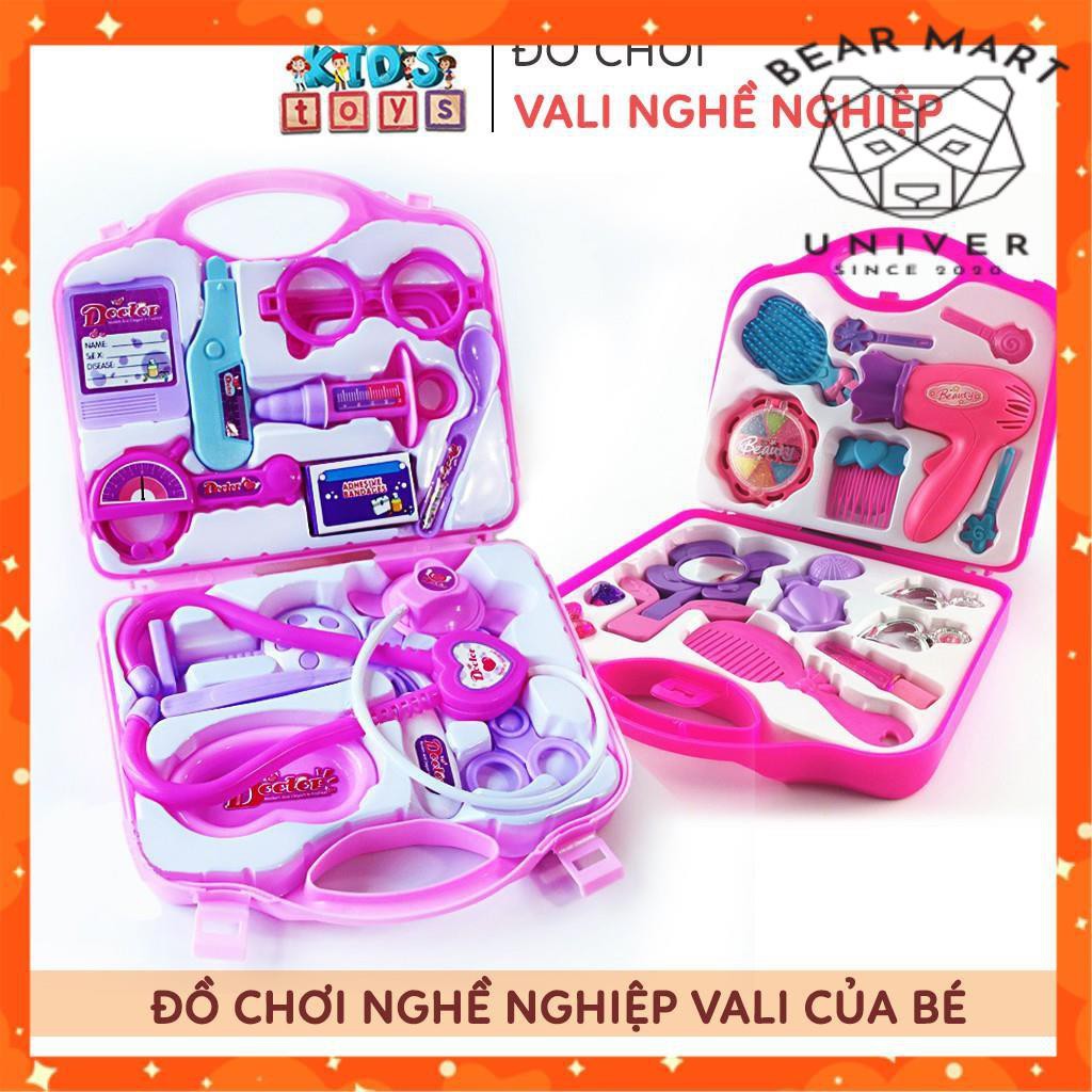 [BEAR MART] Đồ chơi trẻ em, Vali đồ chơi bác sĩ, vali đồ chơi trang điểm cho bé, chất liệu nhựa ABS an toàn với trẻ