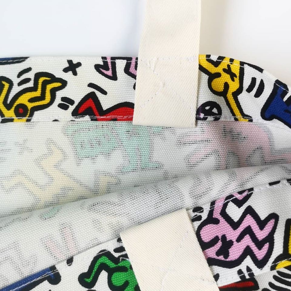 Túi vải tote bag của Chodole chất liệu vải bố canvas in hình Keith Haring