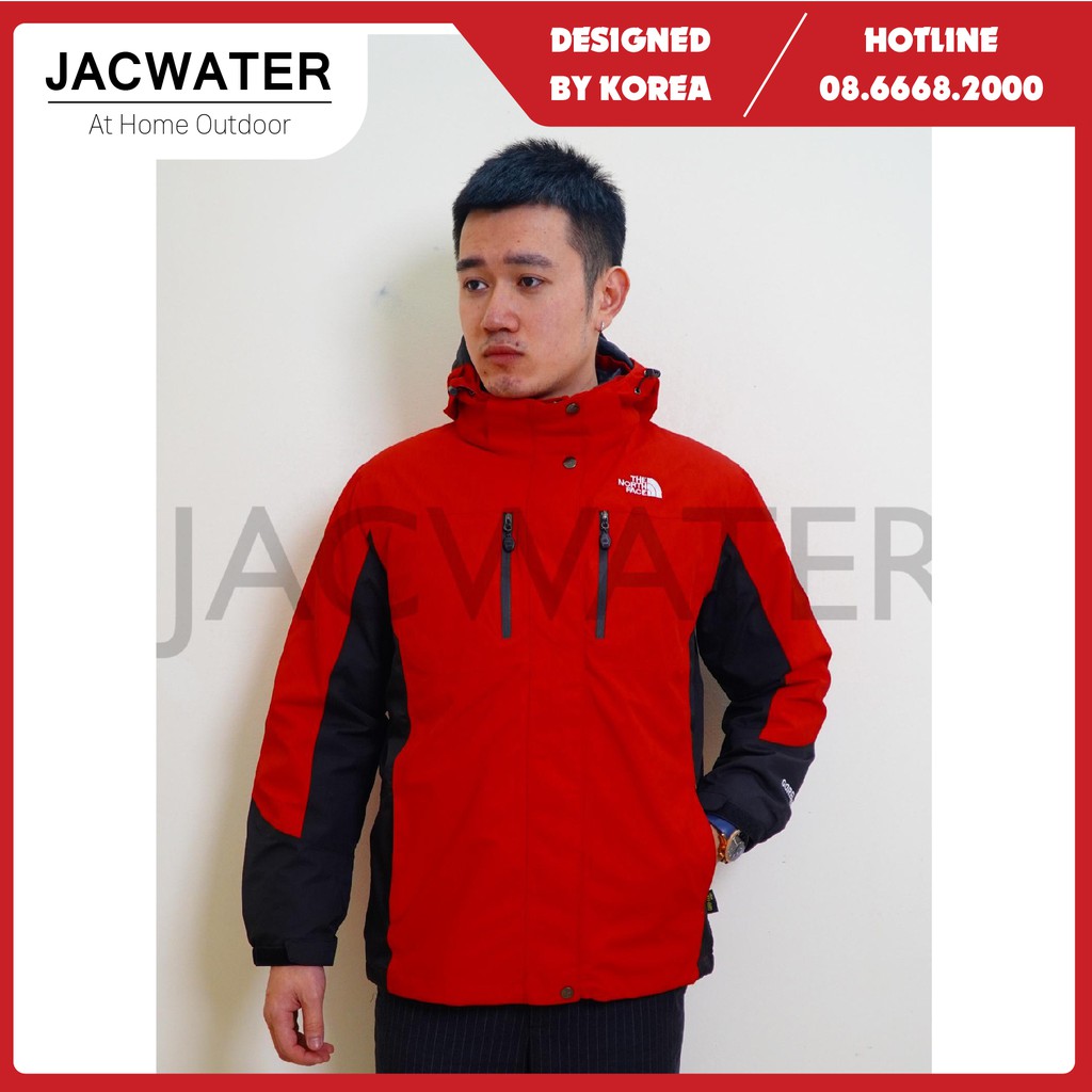 Áo gió lông vũ 5in1 giữ nhiệt tốt du lịch, vải GORE TEX chống nước JACWATER V5in1