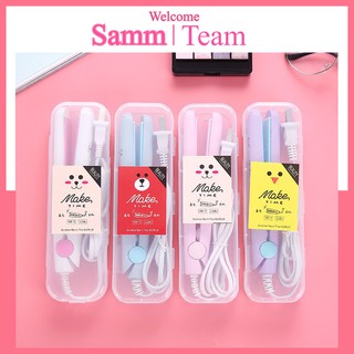 Máy ép tóc duỗi tóc làm xoăn tóc mini nhiều màu siêu xinh