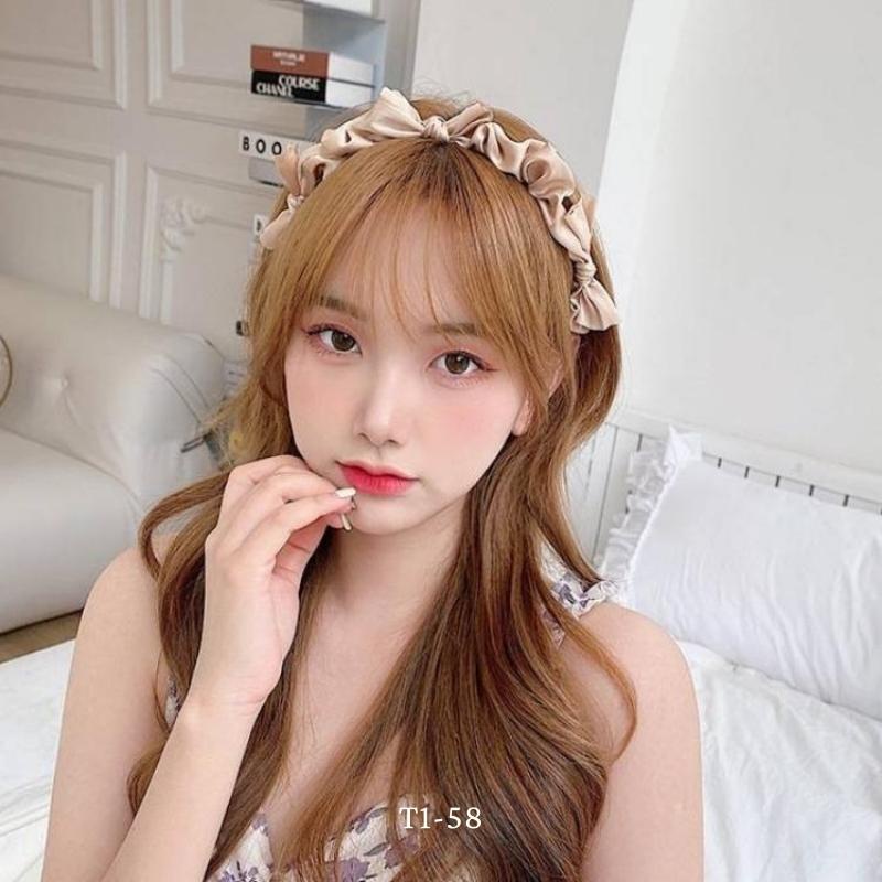 Băng đô lụa satin thắt nơ phong cách Retro Pháp ANNIE T1-58