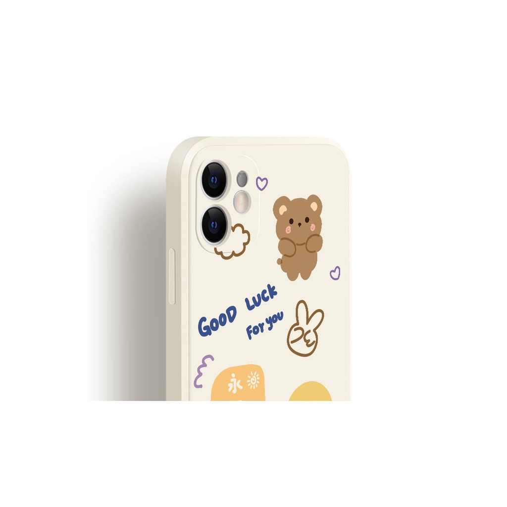 Ốp lưng iphone Hình Gấu Nâu Good Luck Iphone (6/ 6s/ 6plus/ 6splus/ 7plus/ 8plus/ X XsMax 11 11Pro Max) - Ina Case