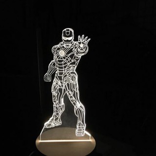 Đèn led 3D hình người sắt Ion man