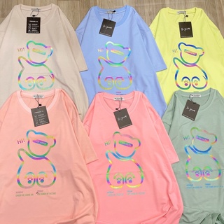 Áo Thun Phản Quang Gấu Hi Unisex
