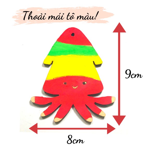 Bộ Trò Chơi Khám Phá Đại Dương, Tô Màu Cùng Bé, Tặng kèm màu cọ