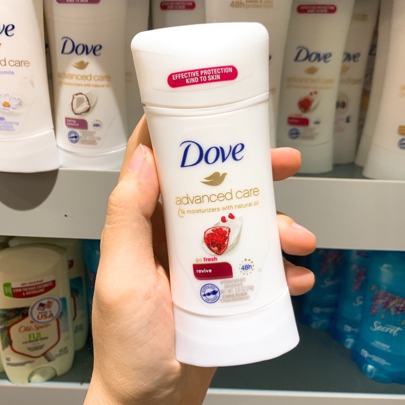 Lăn khử mùi Dove Advanced Care Go Fresh Revive - Hương Lựu ( 74g ) Khô Thoáng 48h