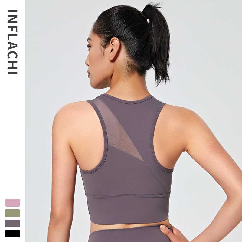 Áo ngực thể thao phối lưới rỗng sau lưng quyến rũ dành cho nữ