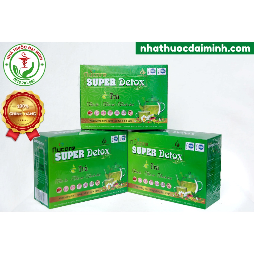 Trà Thải Độc Nucare Super Detox - Thanh Nhiệt, Thải Độc, Thải Mỡ