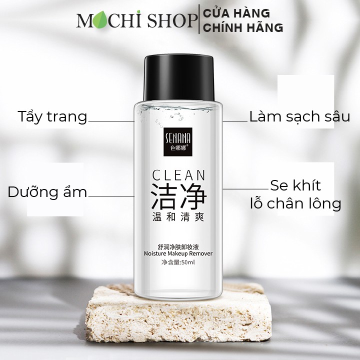 Nước Tẩy Trang Dịu Nhẹ Sạch Sâu Clean Senana 50ml Dưỡng Ẩm, Se Khít Lỗ Chân Lông Nội Địa Trung Chính Hãng - MOCHI SHOP | BigBuy360 - bigbuy360.vn