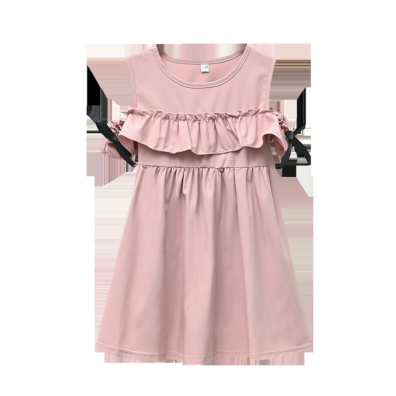 Đầm Hở Vai Kiểu Hàn Quốc Thời Trang Mùa Hè Cho Bé Gái