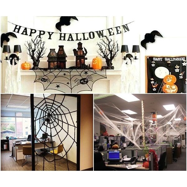 FOLLOW TẶNG 3KHÀNG CÓ SẴN Mạng Nhện Trang Trí Halloween Đen Trắng 2 màu như thật Decor CHỌN MẪUVOUCHER 100K