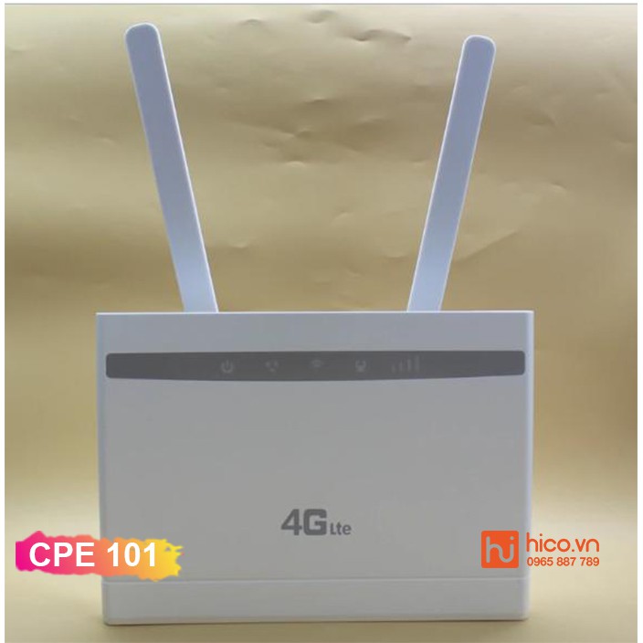 Bộ Phát Wifi Từ Sim 3G 4G LTE CPE 101 - 3 Cổng Lan , Truy Cập Tối Đa 32 Thiết Bị , Lắp Cho Oto Khách , Camera , TV Smart