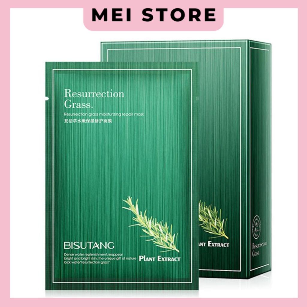 Mặt Nạ Bisutang Resurrection Grass Plant Extract Chiết Xuất Cỏ Thực Vật Trắng Da Dưỡng Ẩm