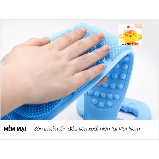 Dây Tắm Cọ Lưng Silicon Mềm Mại ❤️RẺ VÔ ĐỊCH❤️ Dây Chà Lưng Massage 2 Mặt Gai An Toàn Cho Da Và Không Độc HạI