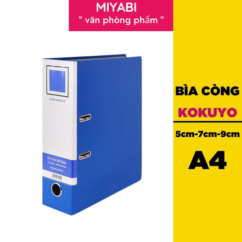 Bìa đựng tài liệu A4 Kokuyo loại 7cm - màu Xanh Dương-dùng cho văn phòng -1 cái- 290B