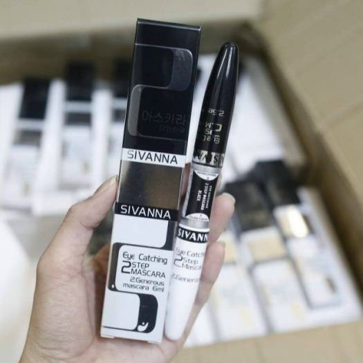 Mascara 2 đầu chống nước Sivanna làm cong và dày mi đến 300X