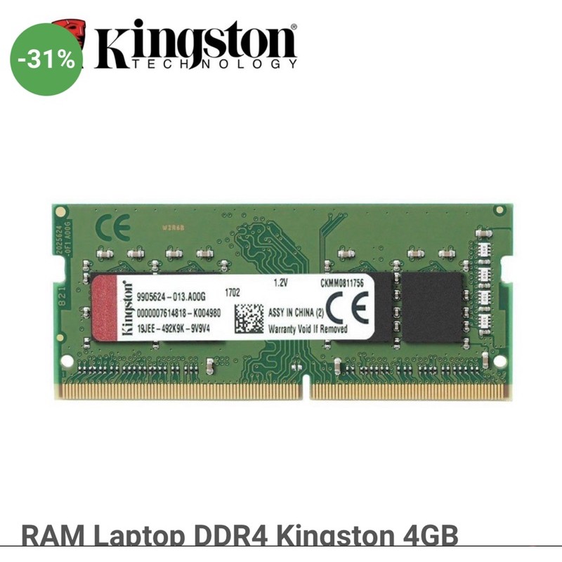 Ram Laptop DDR4 8Gb, 4Gb BUS 2133, 2400, 2666 Chính hãng BH 36 tháng