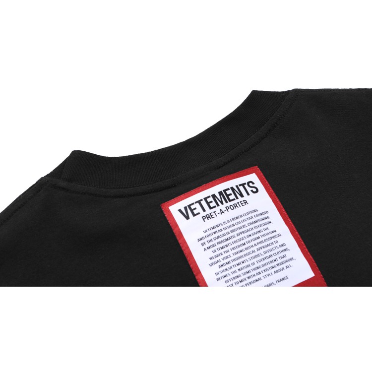 VETEMENTS new back patch English letters simple and loose all-match short-sleeved T-shirt