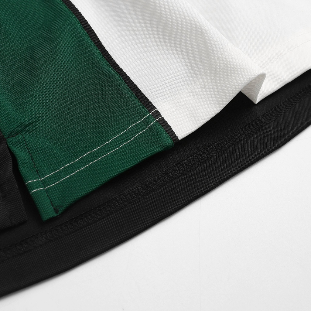 Áo polo nam cổ bẻ phối dọc xanh chất vải cá sấu Cotton xuất xịn,chuẩn form, sang trọng - thanh lịch TB040