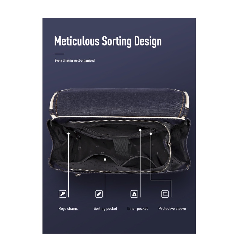 MAH Young Ba lô máy tính xách tay dành cho nữ Túi đeo vai phong cách Hàn Quốc Túi đi học không thấm nước sức chứa lớn