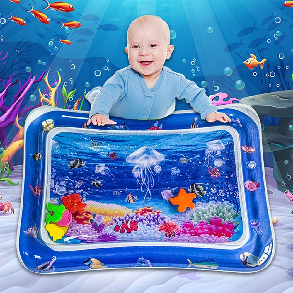 Thảm Nước Bơm Hơi Họa Tiết Sứa Hoạt Hình Vui Nhộn Cho Bé Tập Bò
