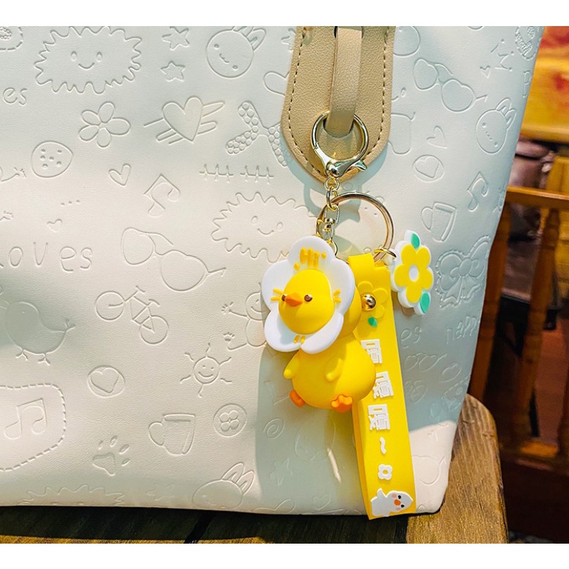 MÓC KHÓA TRANG TRÍ CHONG CHÓNG VỊT NỞ HOA