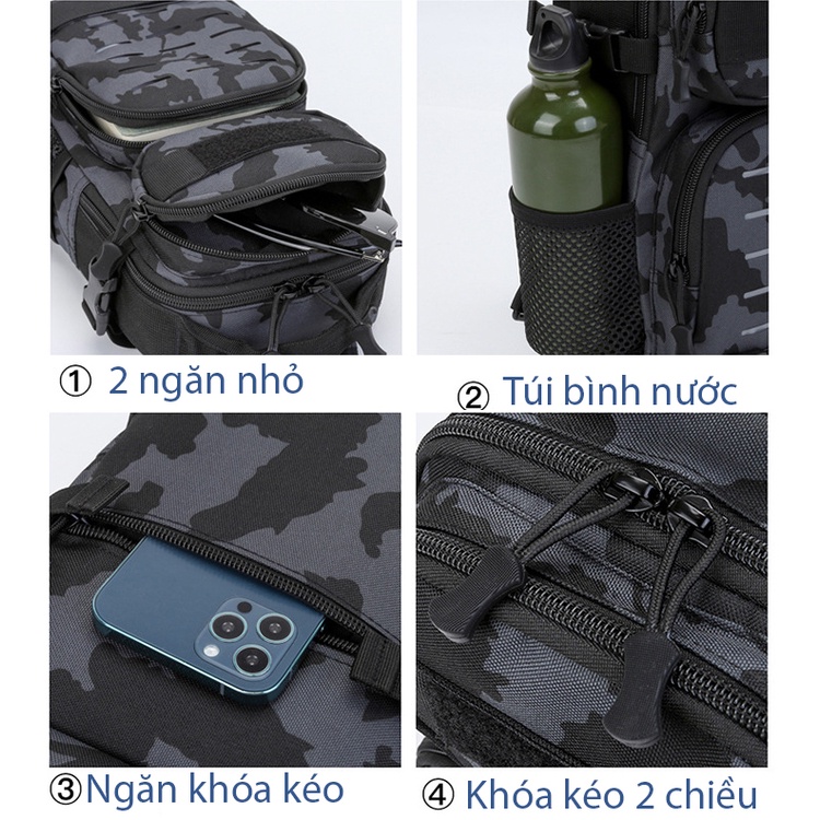 Balo chiến thuật đeo chéo thời trang phái mạnh 6068
