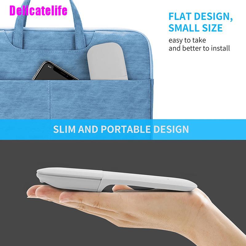 Chuột Không Dây Bluetooth 4.0 Mini Yên Tĩnh Gấp Được Cho Máy Tính Microsoft Surface