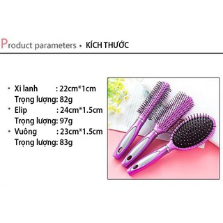 Lược chải tóc bằng nhựa cho tóc xoăn vào nếp-RiBi Shop