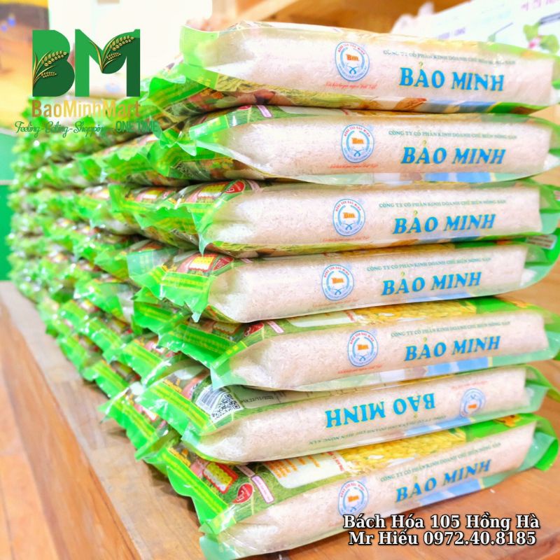 Gạo Tám Thái đỏ Bảo Minh 3kg