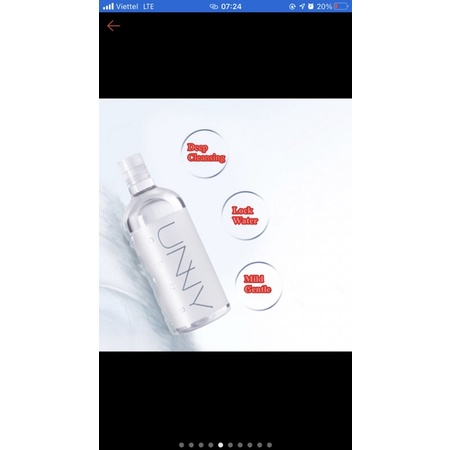 Unny Club nước tẩy trang dưỡng ẩm 500ml Nước tẩy trang Chất lỏng Dưỡng ẩm Nhẹ nhàng Làm sạch sâu