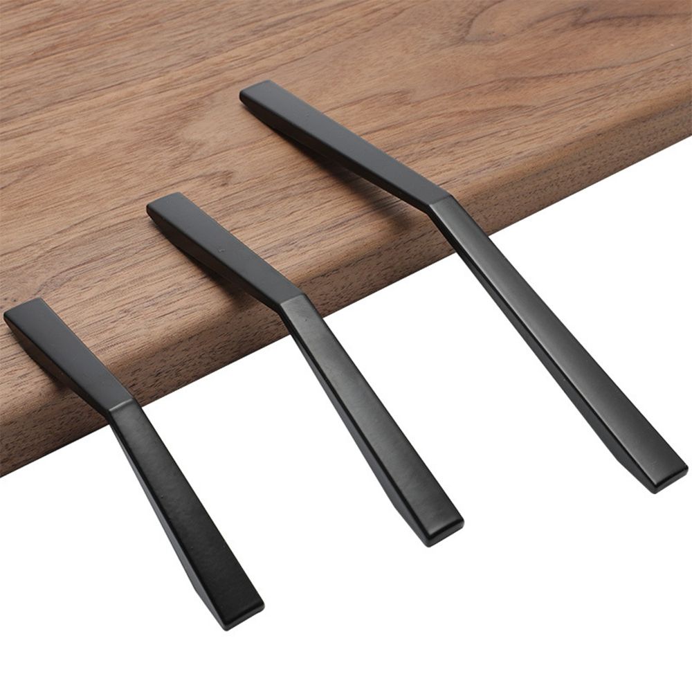 Tay nắm ngăn kéo tủ bằng chất liệu hợp kim nhôm màu đen phong cách cổ điển