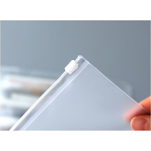 Túi PVC Phụ Kiện Sổ Còng A5 6 lỗ Pvc Trong Suốt Có Khóa Kéo Tiện Dụng
