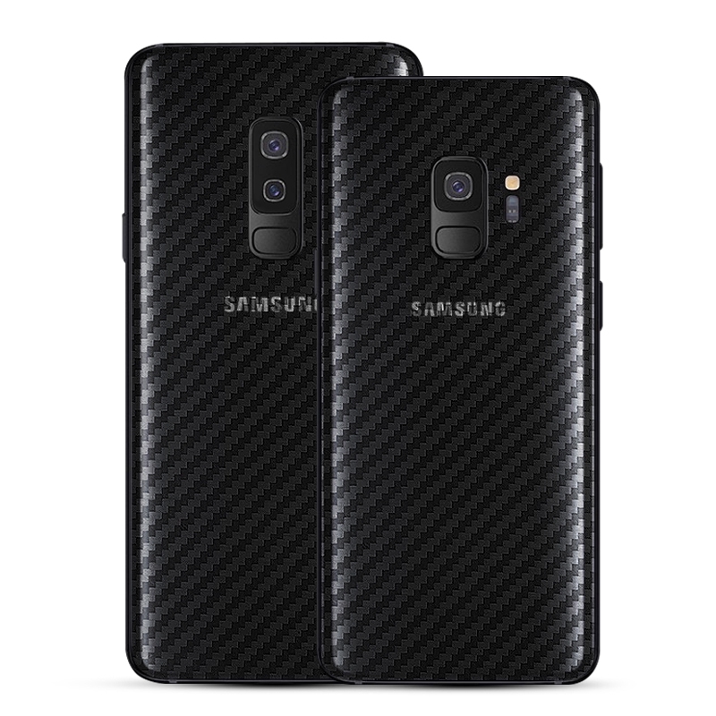 Set 3 Miếng Dán Sợi Carbon Bảo Vệ Lưng Máy Samsung Galaxy S10 S10 Plus S9 S8 S7 Edge 3d