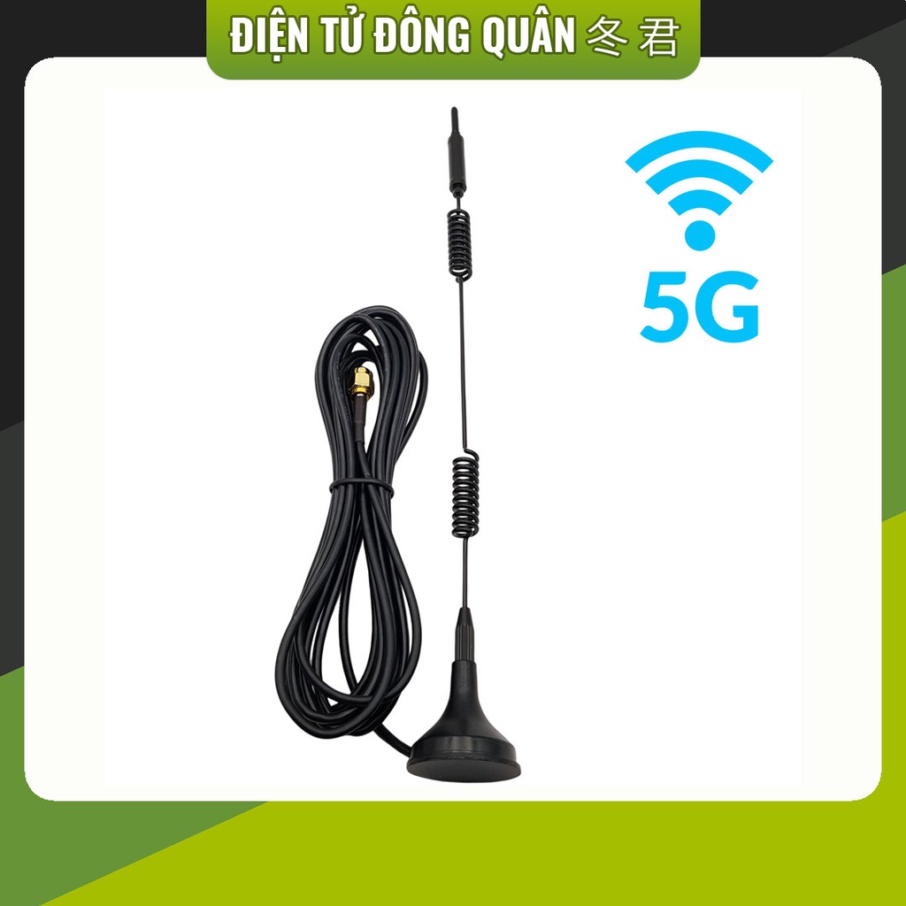 Anten cốc hút đa hướng 18dBi băng tần 600-6000Mhz hỗ trợ 5G 4G 3G 2G GSM GPRS chuẩn SMA