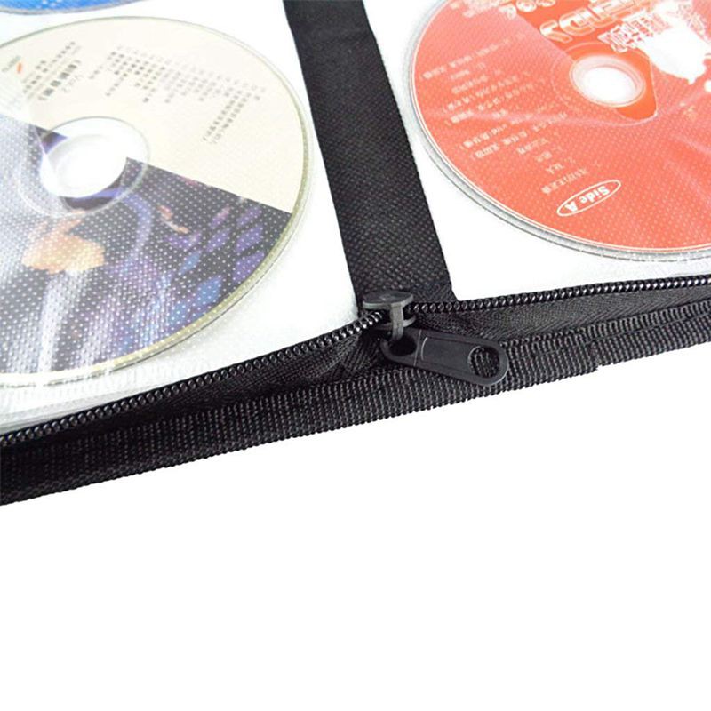 Túi đựng có khóa kéo phù hợp với 80 đĩa Cd Dvd