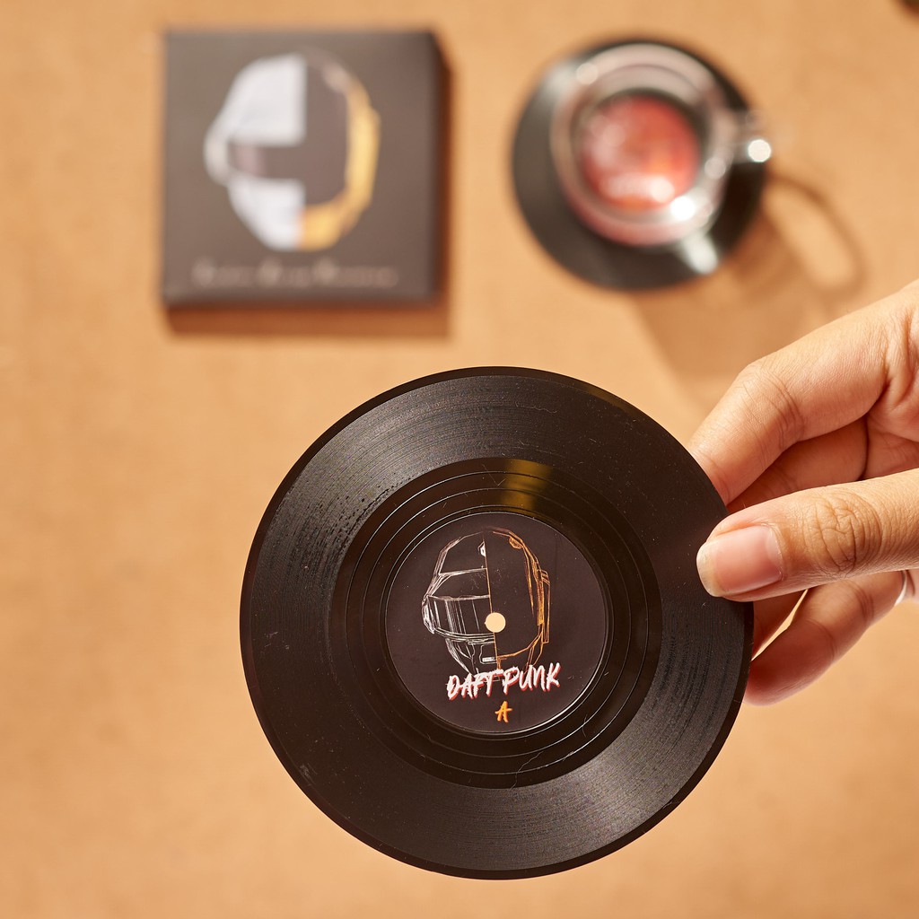 Bộ 2 Lót ly Hình Đĩa Than Daft Punk: Random Access Memories - CS043