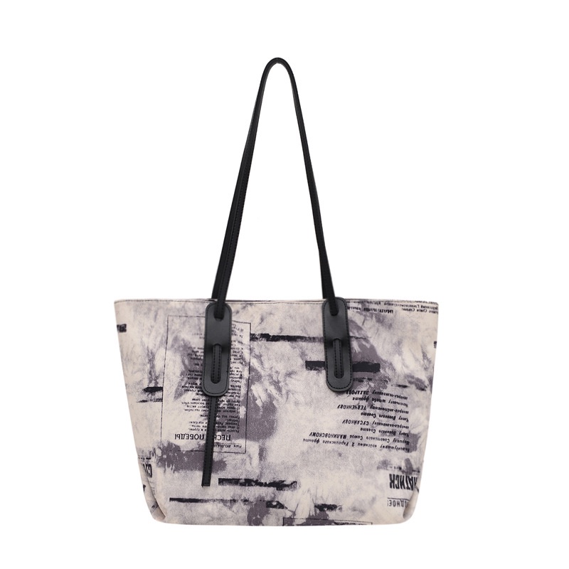 Túi Xách Canvas Cỡ Lớn In Họa Tiết Thời Trang Cho Nữ