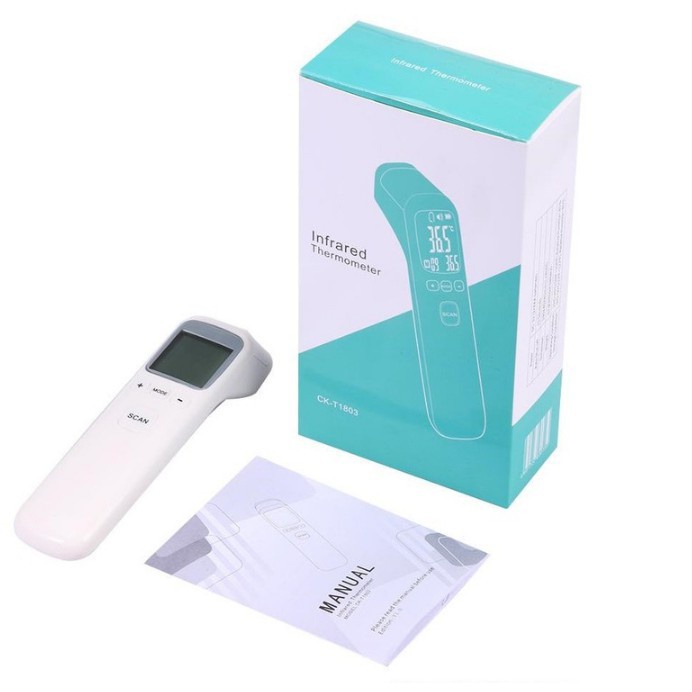 Máy nhiệt kế điện tử hồng ngoại chính hãng CKT1803 đo nhiệt độ thân nhiệt