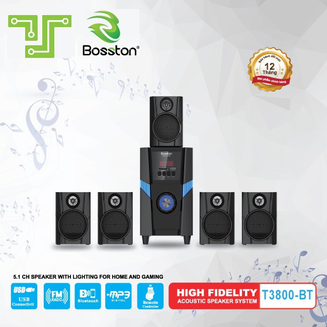 Loa 5.1 Bosston T3800-Bt Bluetooth CHính Hãng