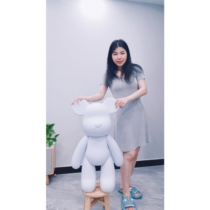 Gấu đính đá size 75cm - Bearbrick handmade cao cấp