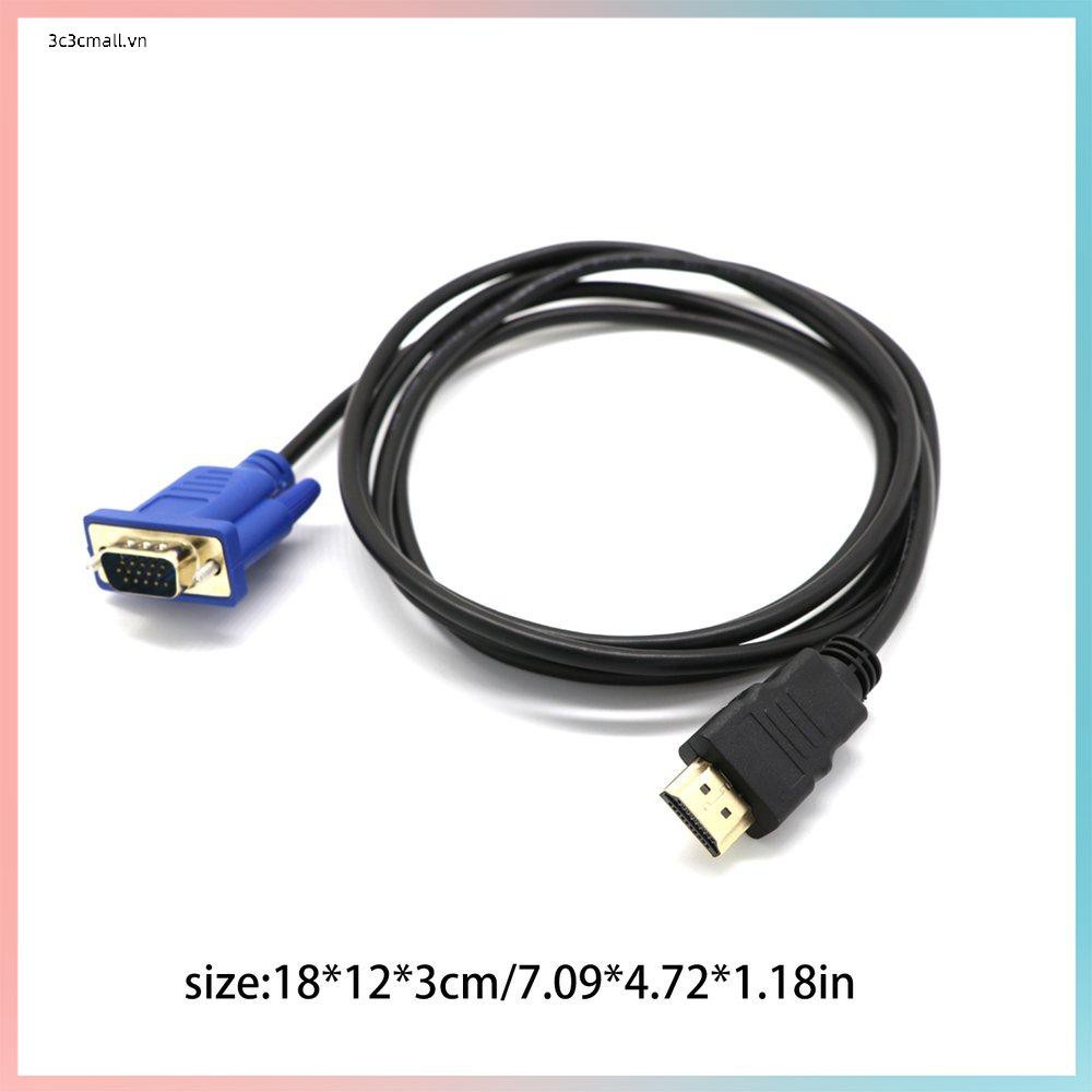 Dây cáp chuyển đổi đầu HDMI sang VGA D-SUB bền bỉ dành cho TV / máy tính để bàn