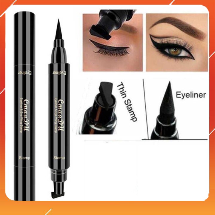 BÚT KẺ MẮT 2 ĐẦU QIC professional make-up liquid duo eyeliner CHỐNG TRÔI- KHÔNG LEM NHANH KHÔ | BigBuy360 - bigbuy360.vn
