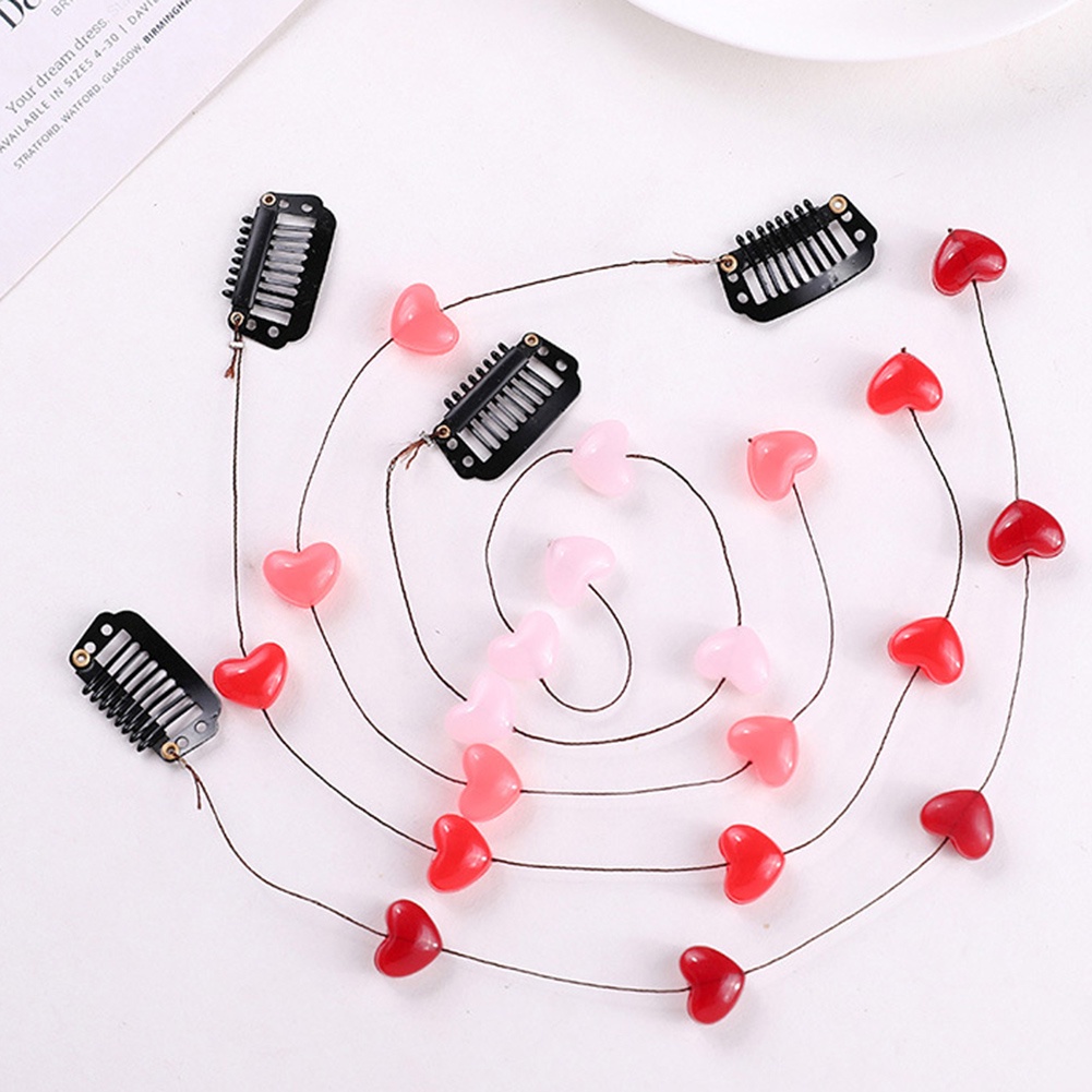 Trâm Cài Tóc Hình Trái Tim Đính Hoa Phối Tua Rua Xinh Xắn Cho Nữ